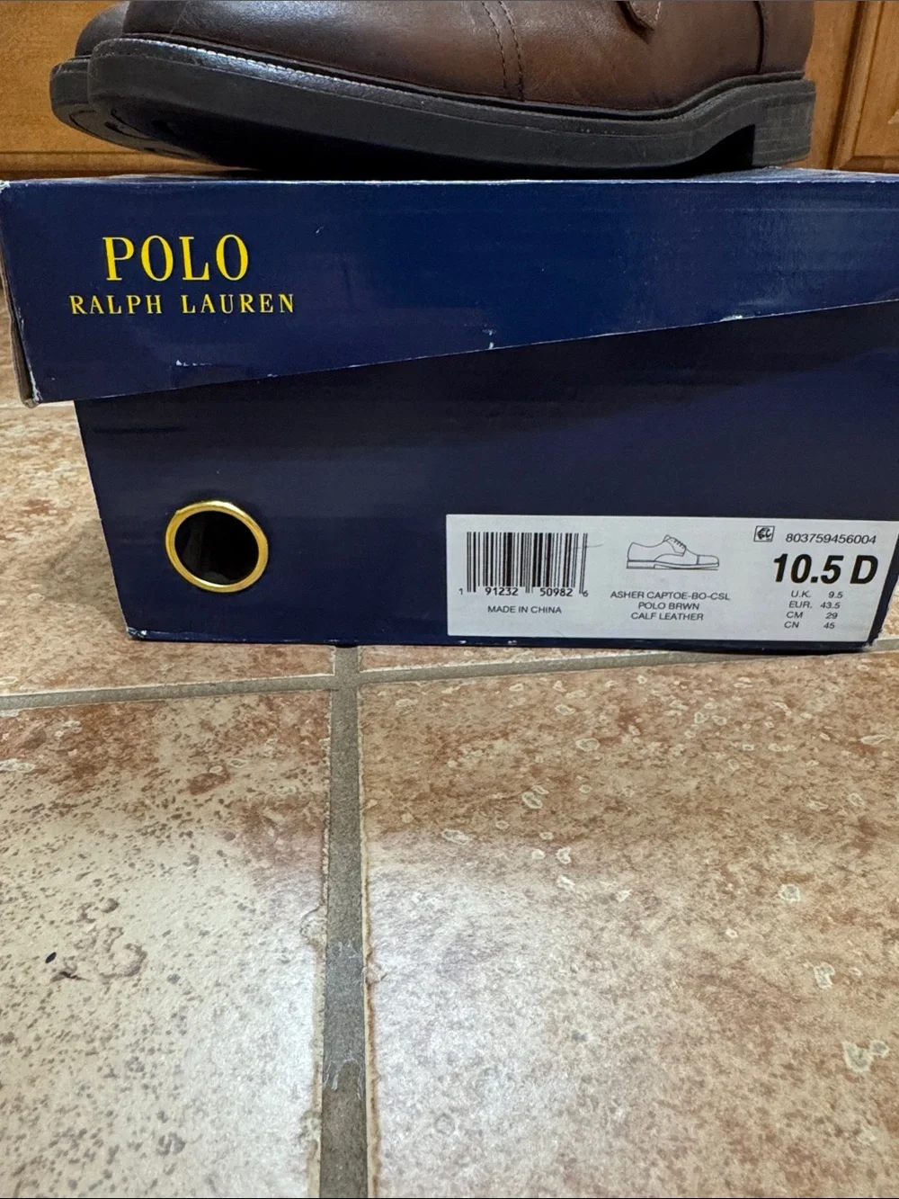 Polo by Ralph Lauren Brown Leather Double Monk Strap Oxfords